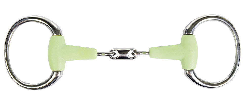 Olivové udidlo HKM s příchutí jablka 18 mm, 2× lomené