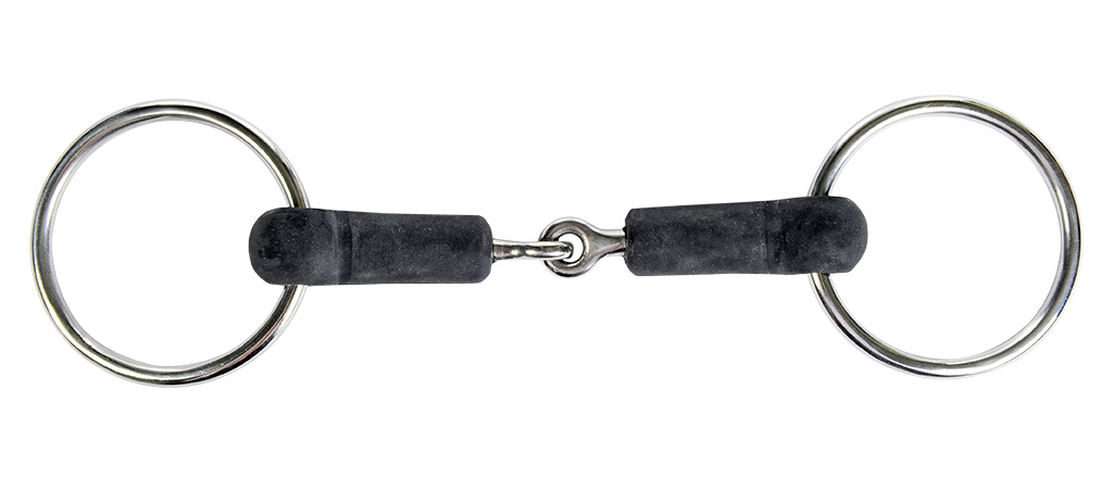1× lomené gumové stihlové udidlo HKM 18 mm