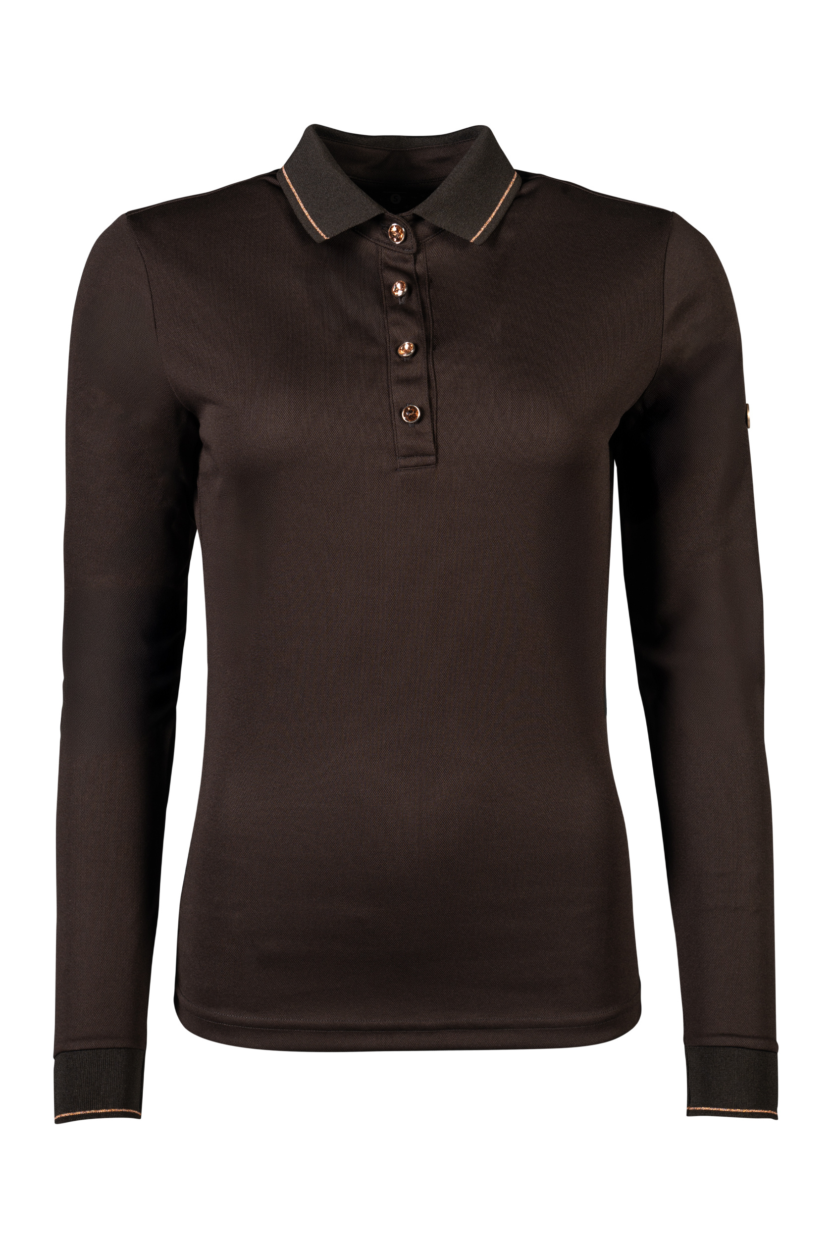 Dámské polo tričko HKM Rosegold Glamour s dlouhým rukávem