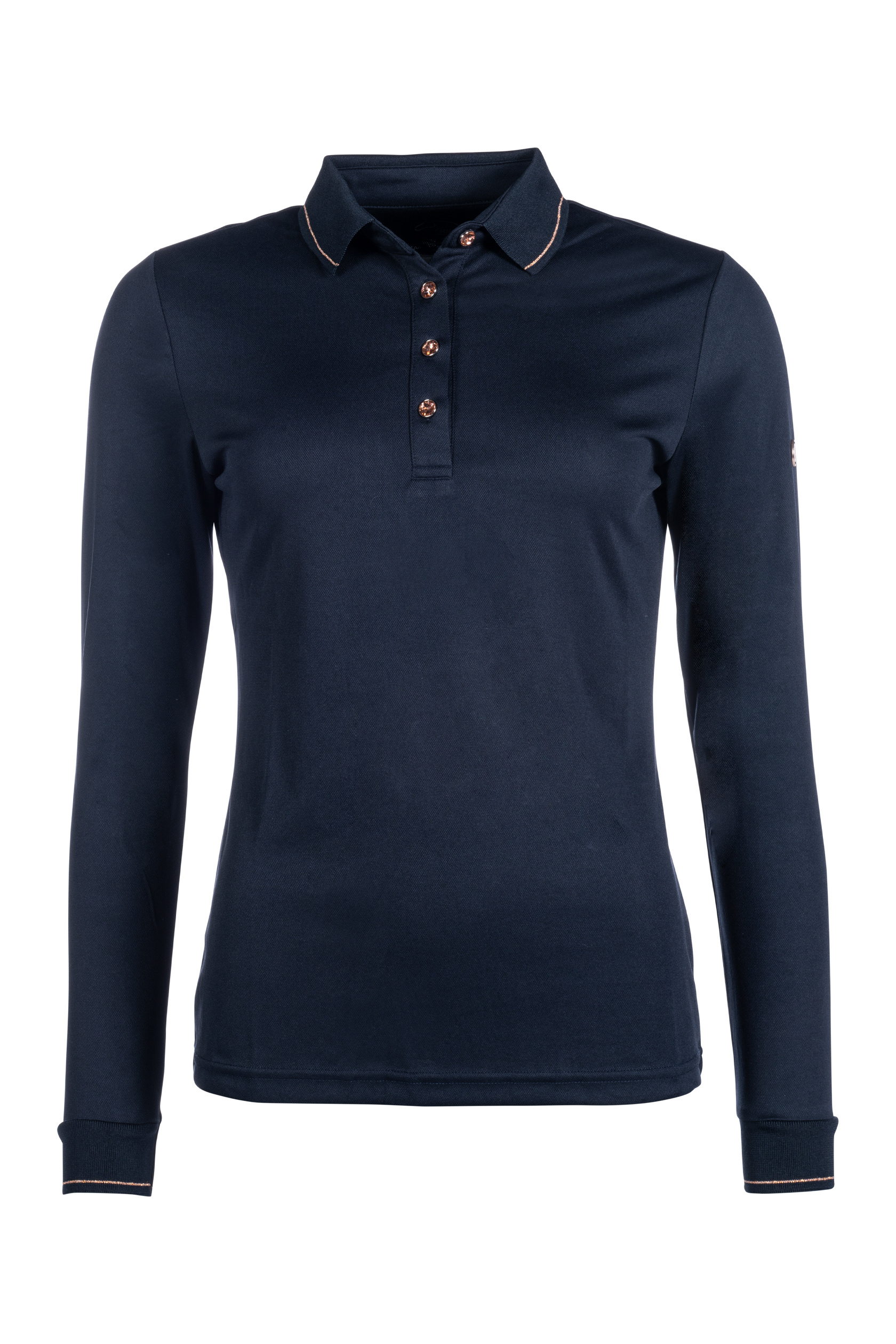 Dámské polo tričko HKM Rosegold Glamour s dlouhým rukávem