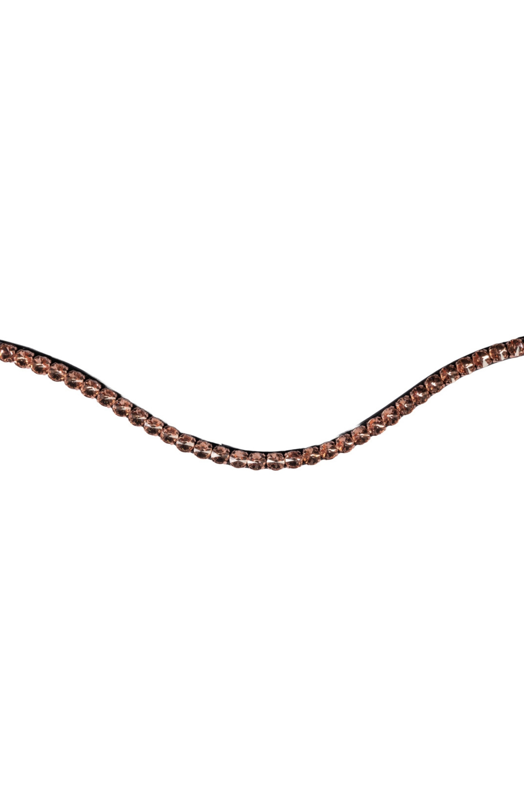 Kožená čelenka k uzdečce HKM Rosegold Glamour