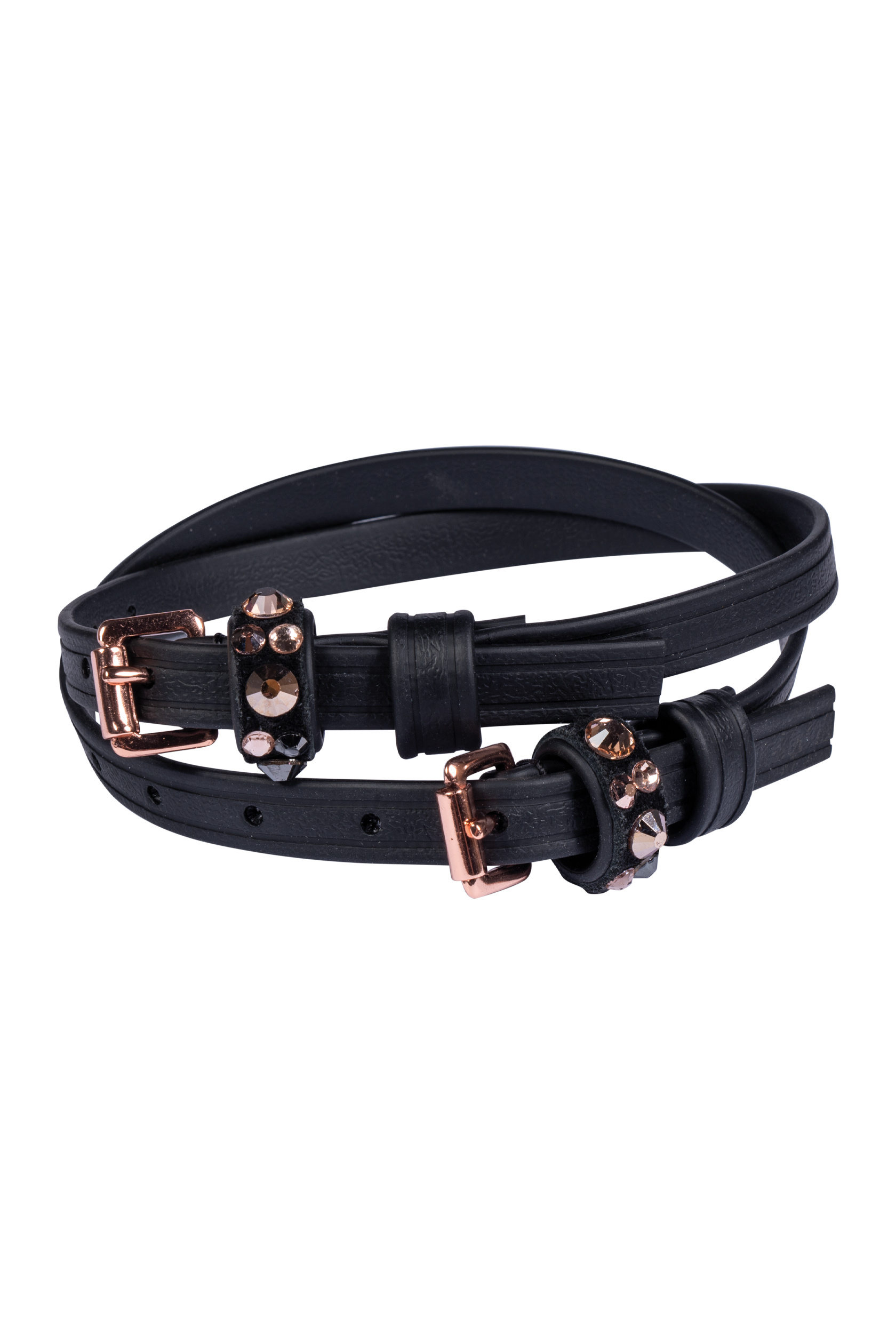 Biothanové řemínky k ostruhám HKM Rosegold Glamour, pár