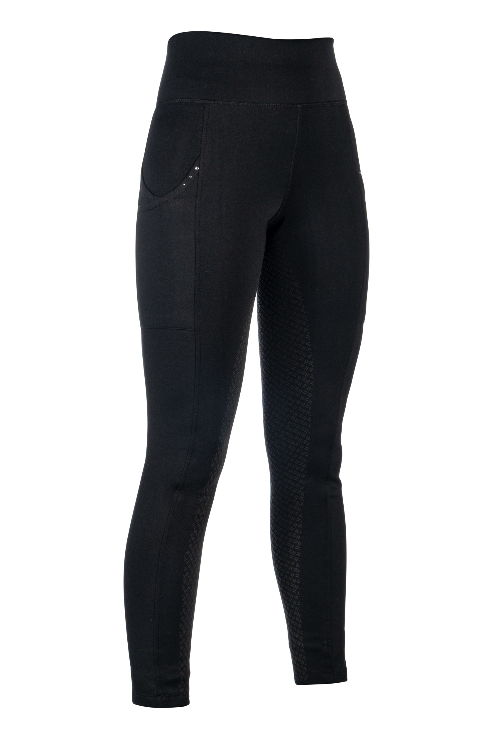 Zimní jezdecké legíny HKM Cosy II Style se silikonovým celogripem