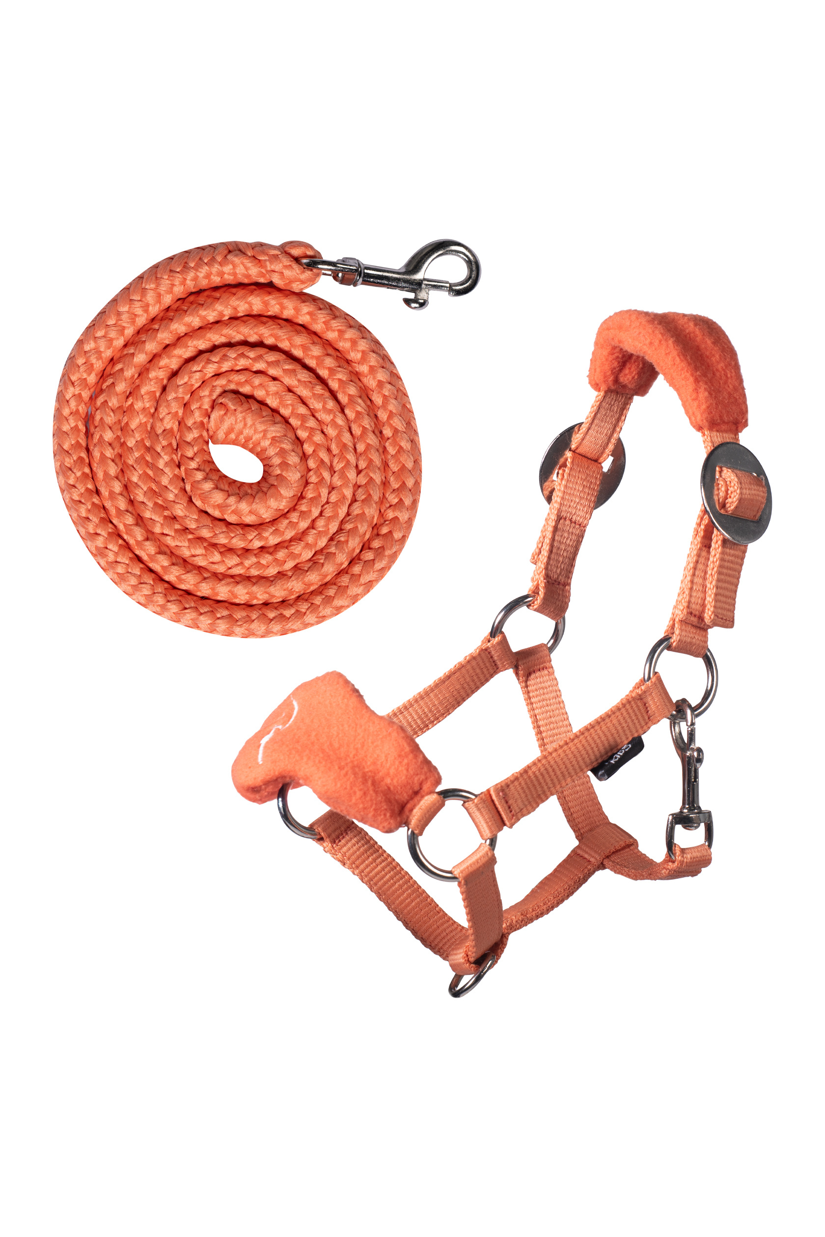 Fleecová ohlávka s vodítkem pro hobby horse HKM