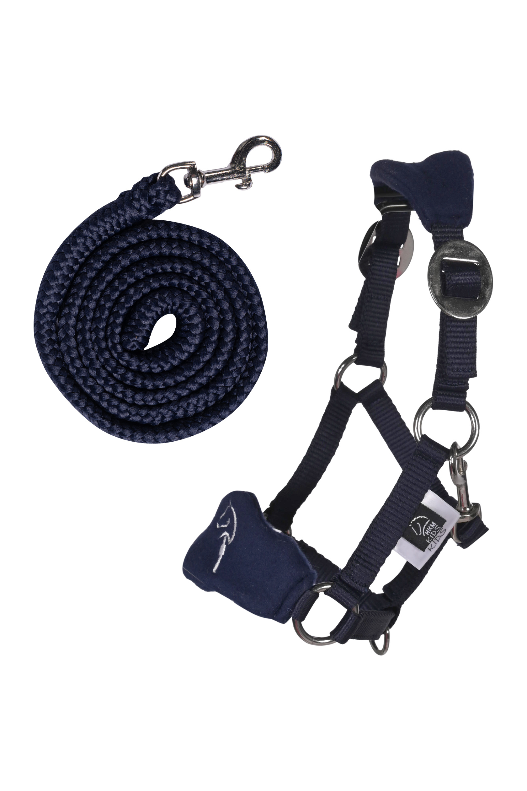 Fleecová ohlávka s vodítkem pro hobby horse HKM