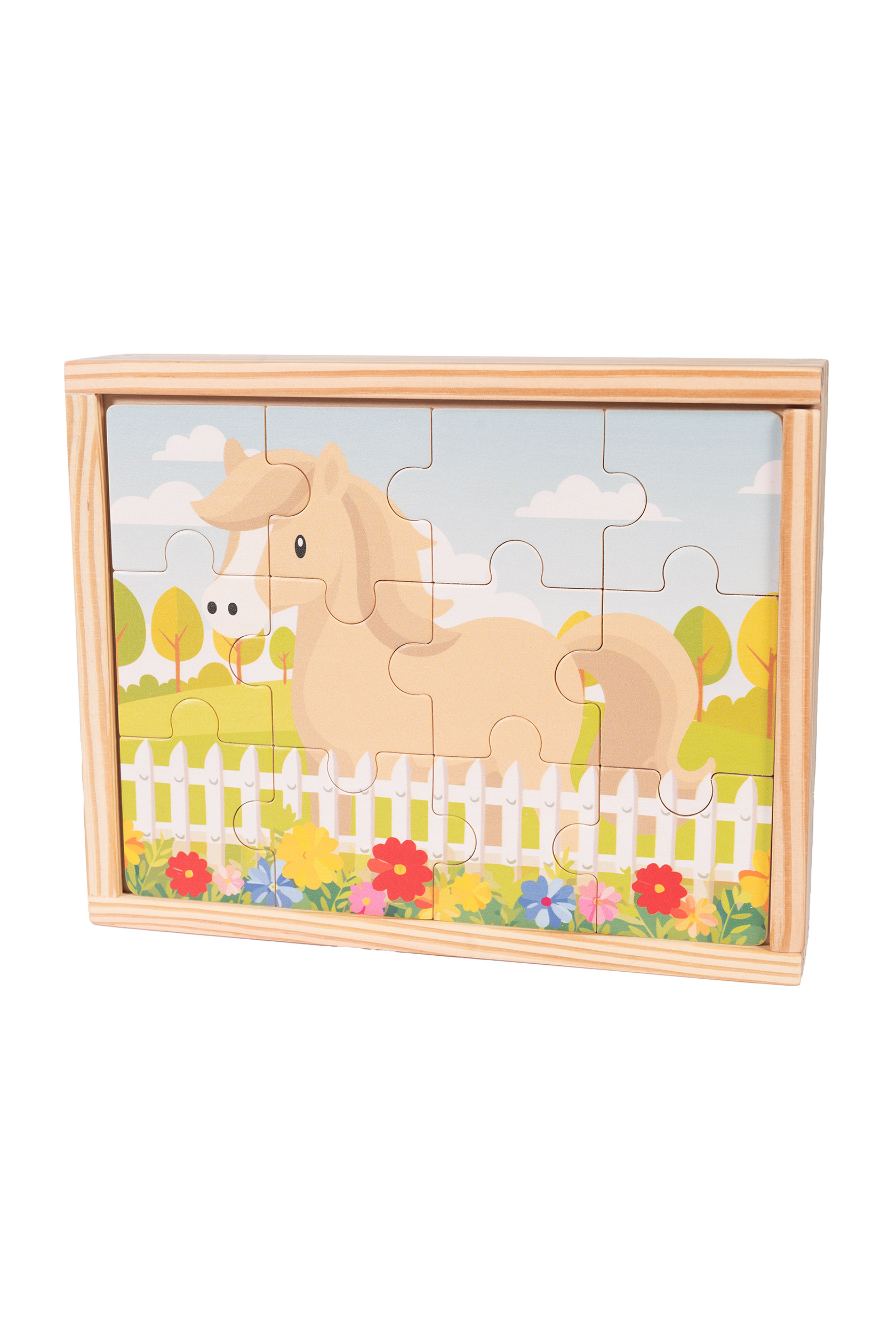 Dřevěné puzzle Barvy koní HKM