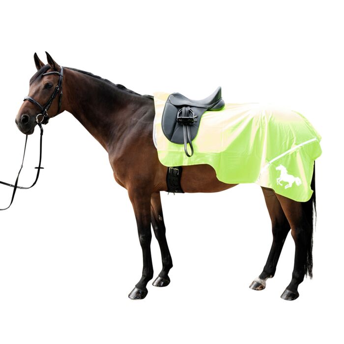 Norton Couvre-Reins Fluo Jaune Avec Découpe De Selle - Longueur 140 Cm - Réfléchissant Et Confortable
