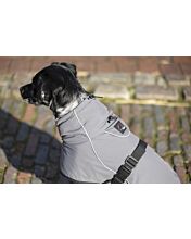 Dogit Militär-Hundemantel (Größe L, Grau) – Reflektierender Wintermantel Für Kleine Hunde