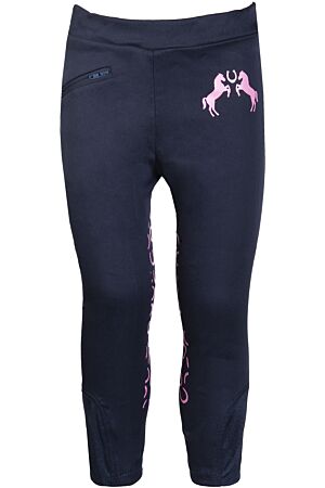 Riding breeches -Pink Pony- silicone knee patch