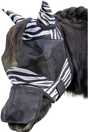 Fliegenschutzmaske -Zebra- Shetty