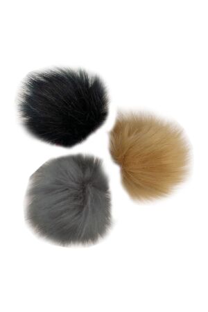 Pom pom for helmet covers, set of 3