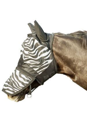 Fliegenschutzmaske -Zebra- mit Nüsternschutz