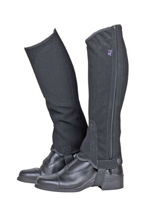 Reitletten aus Nubukimitat mit Elastikeinsatz