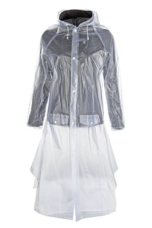 Imperméable, transparent avec fente de dos