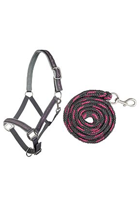 Set de licol et longe 180cm, mousqueton -Stars-