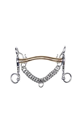 Mors de bride en maillechort, 16 mm, chaîne 5 cm