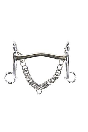 Mors de bride en maillechort, 16 mm, chaîne 7 cm