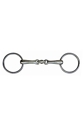 Mors en inox, double brisure, 14 mm