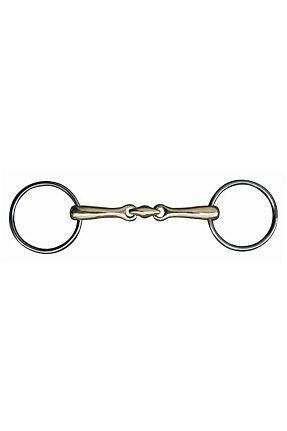 Mors en maillechort, double brisure, 14 mm