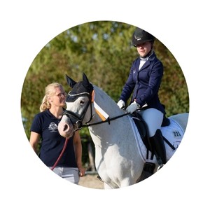 Mara Meyer with Cookie and Groom Vivien.