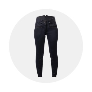 Grauer Kreis mit einer schwarzen Reithose
